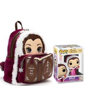 Rare Winter Belle Cosplay Loungefly & Belle  Funko Pop Bundle!